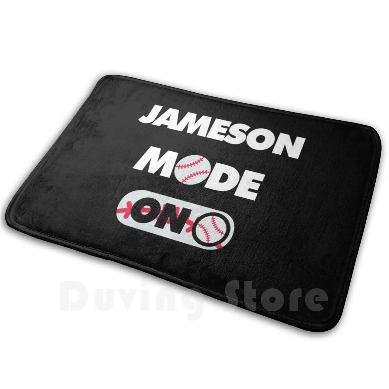 Jameson Baseball Player Mode On Carpet Mat Rug Cushion Soft Non-Slip Jameson Baseball Player On Baller Jameson Sports