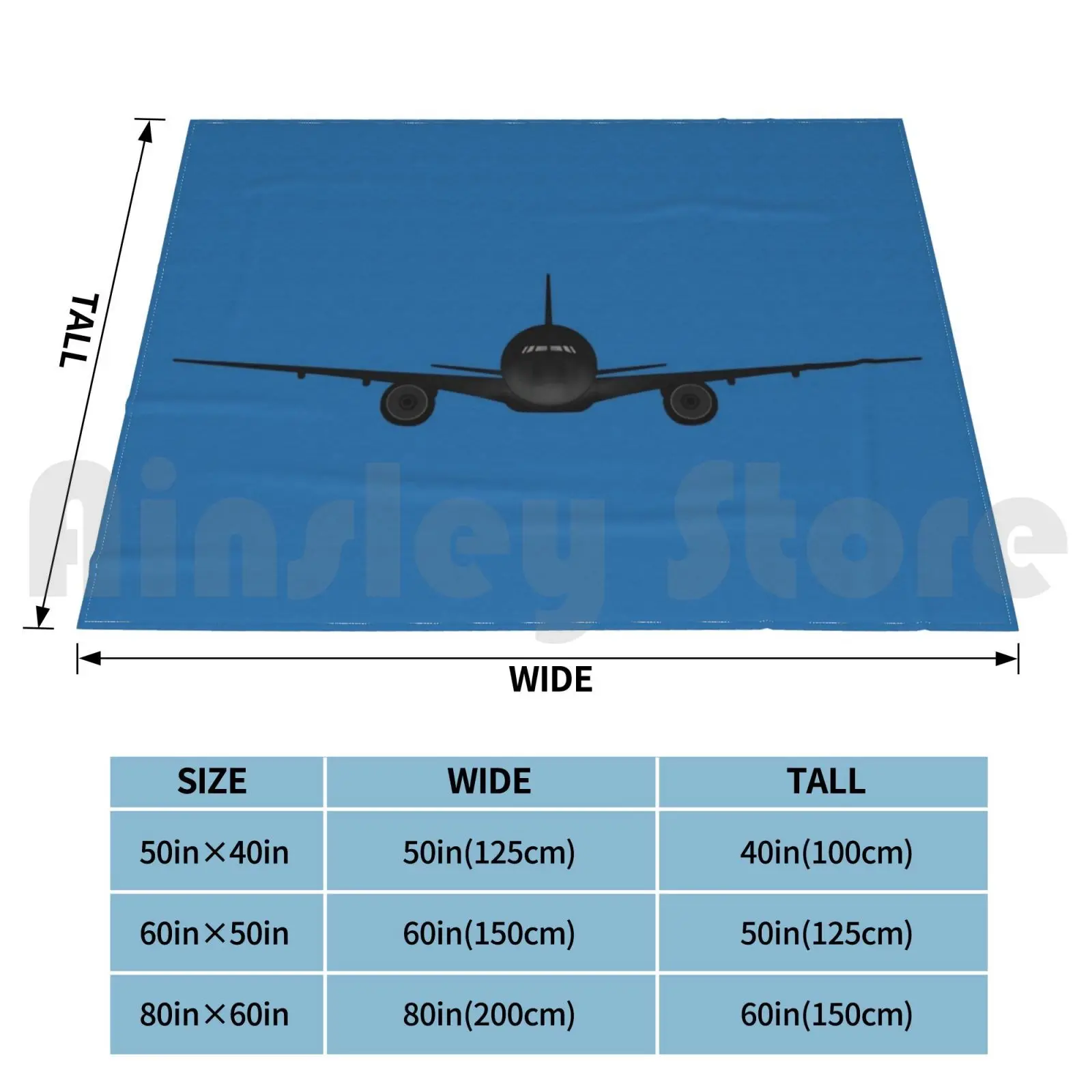 Boeing 777-Heavy Passenger Jet Blanket Fashion Custom Boeing 777 777 Boeing 777x Jet Jumbo Jet Jetliner