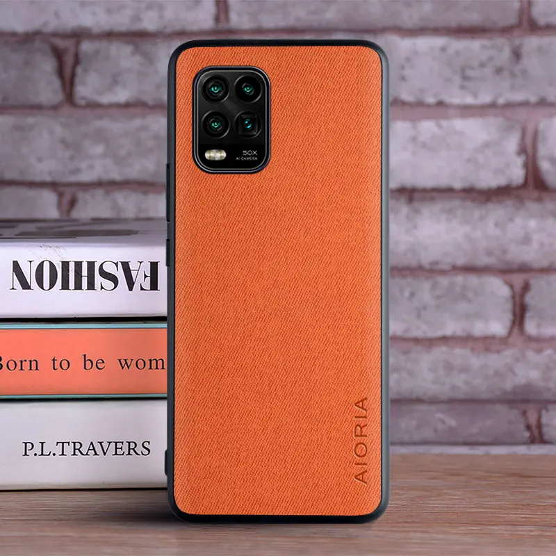 Case for Xiaomi mi 10 lite 10 pro 10 Ultra coque Luxury textile Leather skin soft phone cover for Xiaomi mi 10 lite case funda