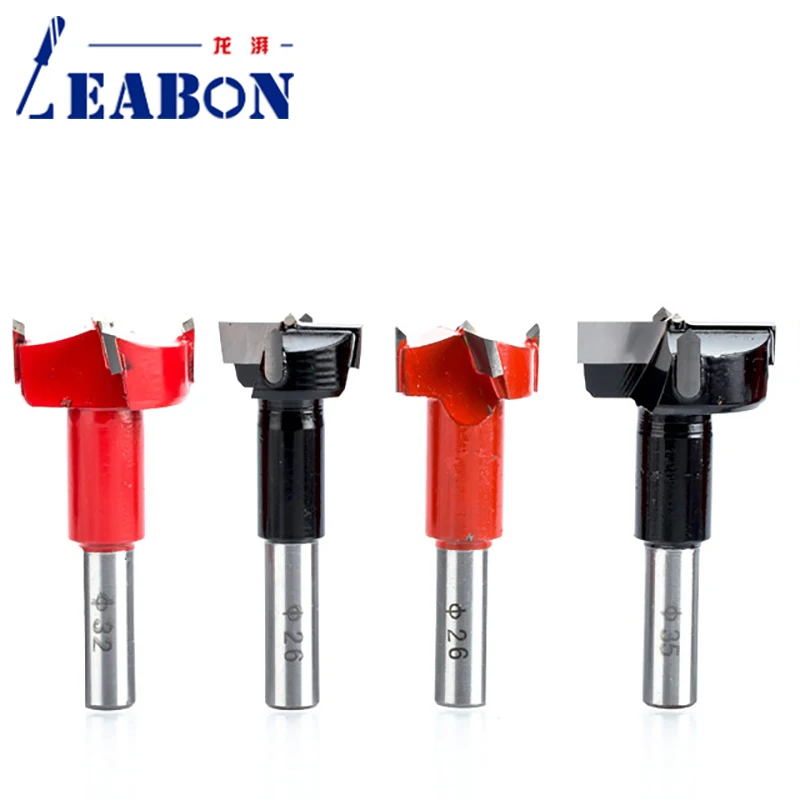 15mm - 35mm Four Flute Hinge Boring Wood Drill Bit 57mm 70mm Length for Boring Machine to Make MDF Plywood Panel Holes