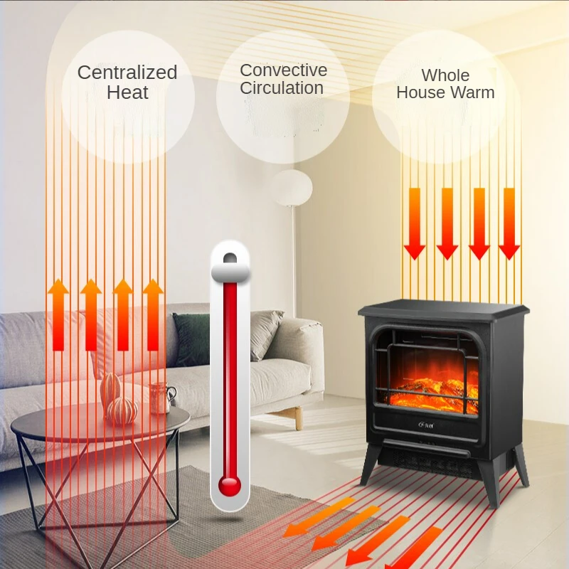 Heater Household Air Heater Electromechanical Heating Baking Stove Electric Heater Fireplace Hot Air Blower Baking Stove Flame