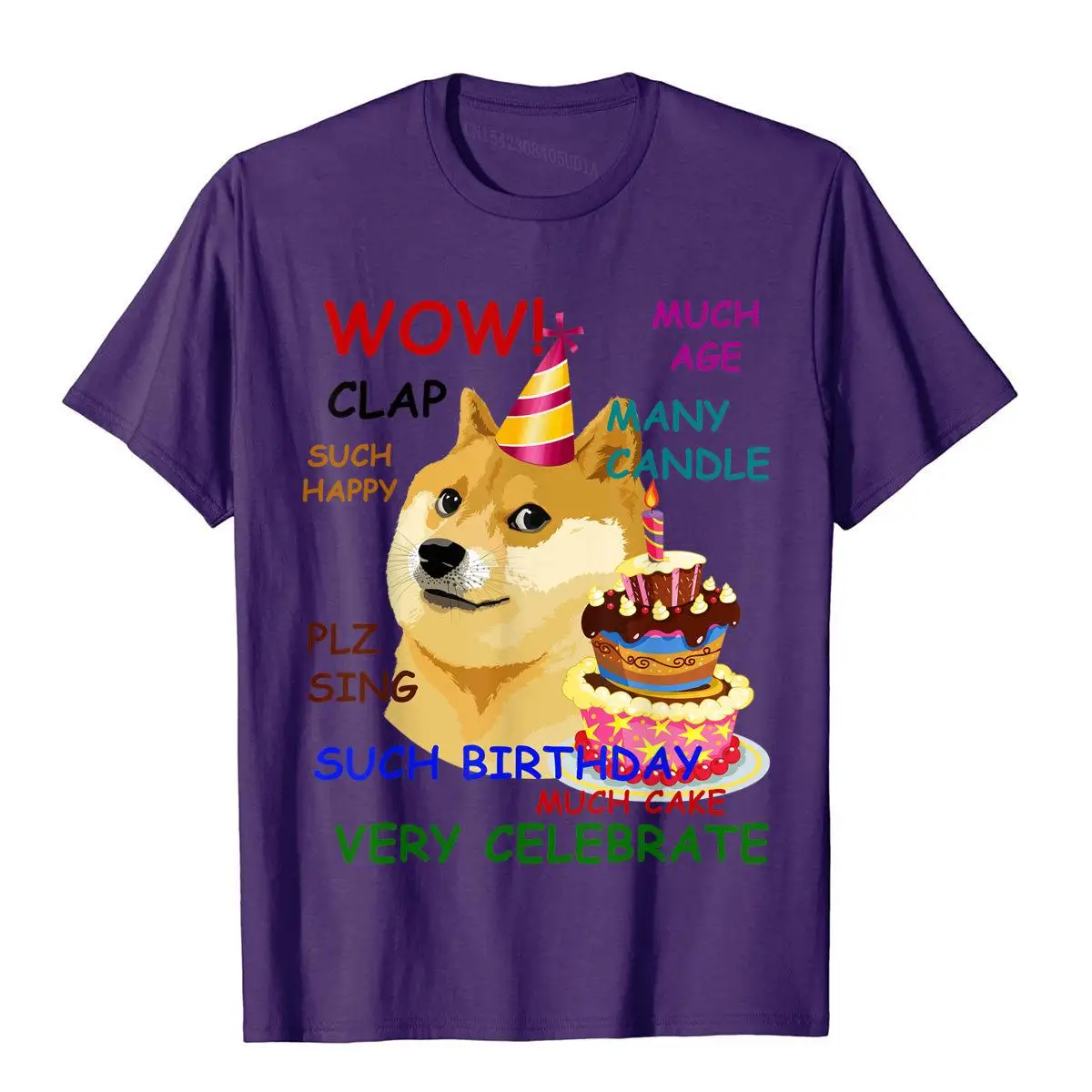 Very Birthday Doge Wow! Funny Doge Birthday T-Shirt Gift Cotton Male Tops & Tees Beach Prevailing T Shirt