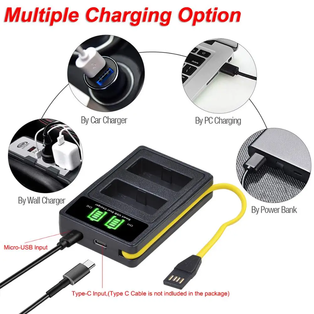 Аккумулятор NP-W126s NP-W126, двойное зарядное светодиодный кой для Fuji FinePix HS30EXR,HS33EXR,X-A1,X-A3,X-E1,X-M1,X-T1,X-T2,X-T10,X-Pro1,X-PRO2