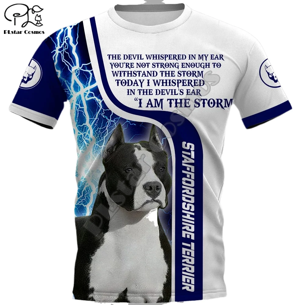 

Mens women American Staffordshire Terrier 3d t shirt Summer Dogs Print tshirts tees casual short sleeve tops quick dry harajuku