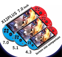 NEW X12 PLUS Video Game 7inch LCD Double Rocker Portable Handheld Retro Game Console Video MP5 Player TF Card for GBA/NES Games