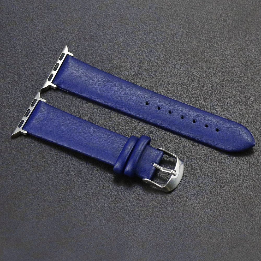 *Genuine *Leather watch Strap for Apple Watch leather Strap Replacement 38mm 40mm for iwatch series 5/4/3/2/1 42mm 44mm soft