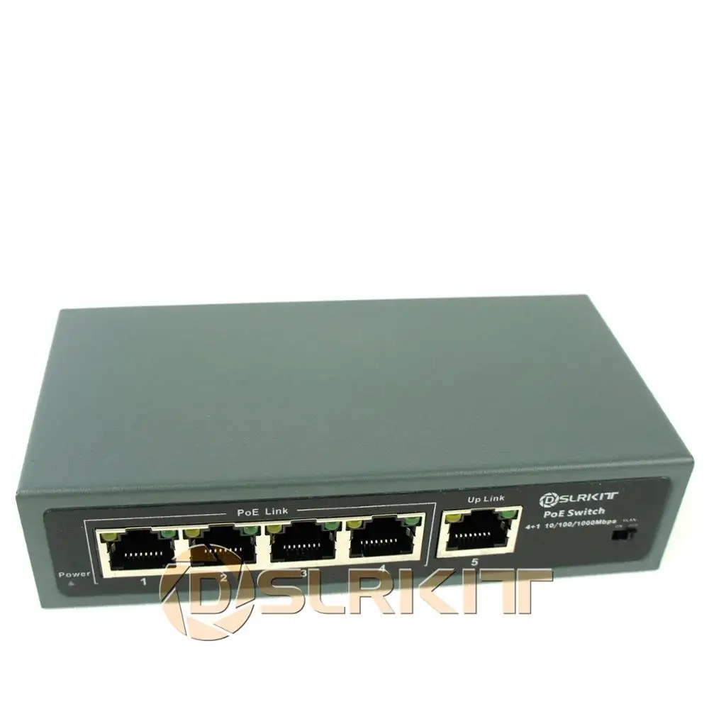 DSLRKIT 96 W Tất Cả Gigabit 5 Cổng 4 PoE + Công Tắc 802.3at AF Nguồn Qua
