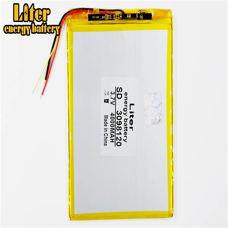 3 line 3098120 Tablet PC battery capacity 30100120 3.7V 4000mA Universal Li-ion battery for tablet pc 7 inch 8 inch 9inch 10inch