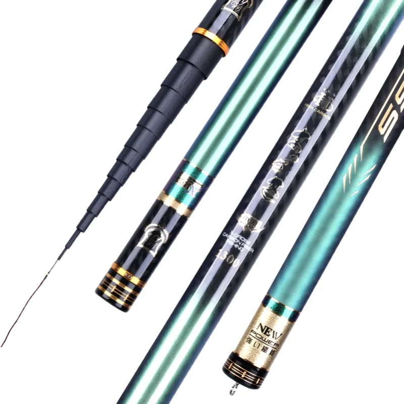 Superhard Carbon Fiber Power Hand Pole 8M/9M/10M/11M/12M/13M Super Light Taiwan Fishing Rod Telescopic Fishing Olta Pesca