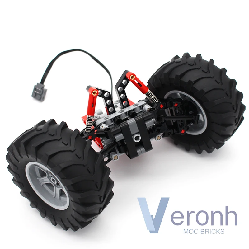 102 Pcs MOC High-Tech Off-Road Vehicle Front Suspension System Set Building Blocks Compatible Servo Motor Power Functions Bricks