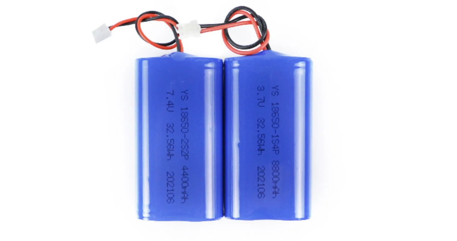 18650 akumulator litowy 4400mAh 7.4v z głowicą nici 2 struny 2 równoległe oświetlenie wędkarskie zabawka latarka Tian kształt