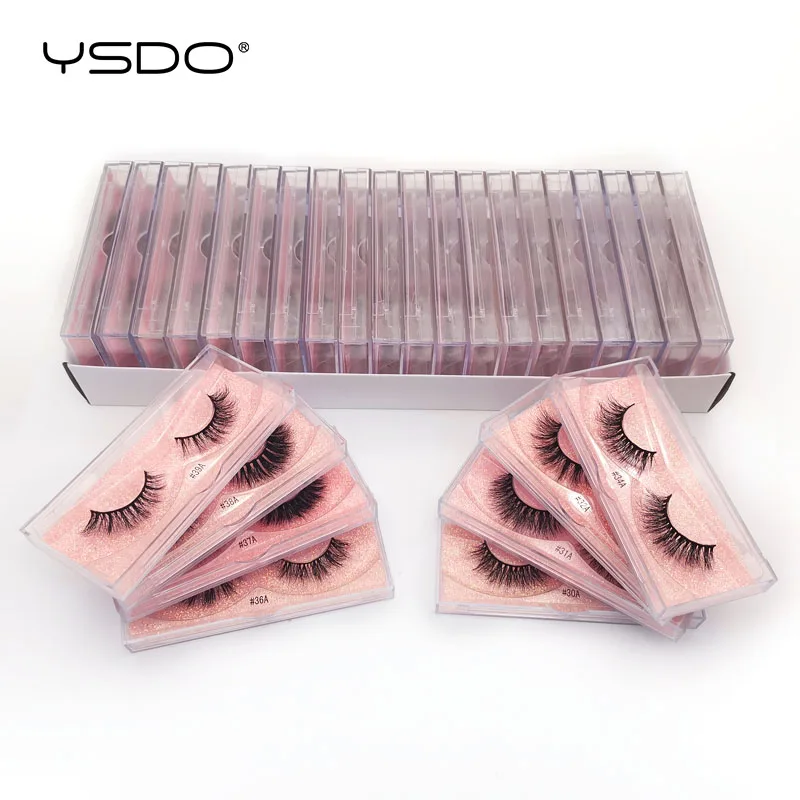 YSDO 10/50Pairs Wholesale Eyelashes 3d Mink Natural lashes Makeup Cilios Maquiagem Dramatic False Eyelashes eyelash extension 3A