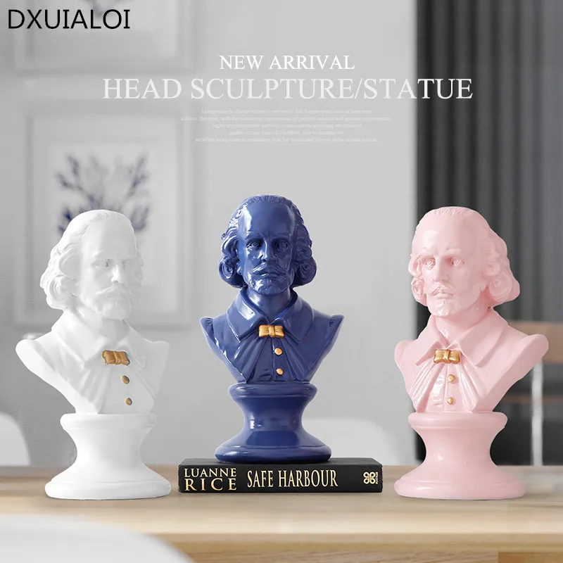 

Nordic style A Portrait Of Shakespeare's Head And Bust Great Resin Decorator Resin Art Sculpture Exercise Edition Home Decor