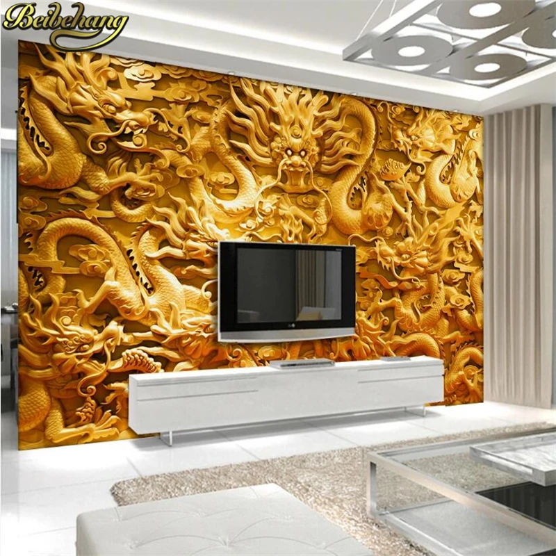 Custom photo wallpaper mural dragon horse  dragon eight horse horse 3D TV background wall