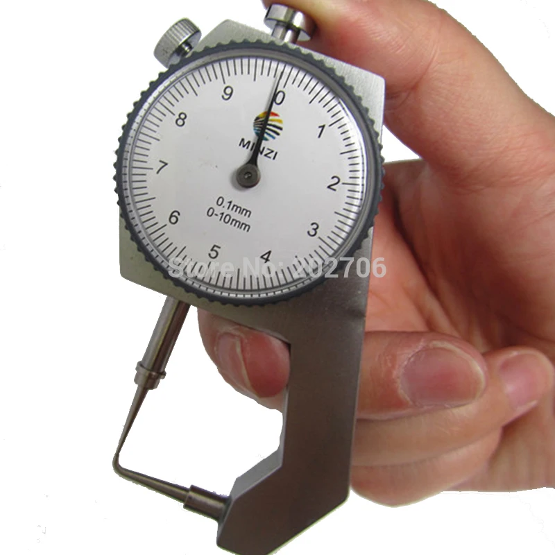 0-20mm Dial Thickness Gauge Curved Tip 0-10mm For Hollow Pipe Or Circular Tube Caliper Gauge flat head thickness meter tester