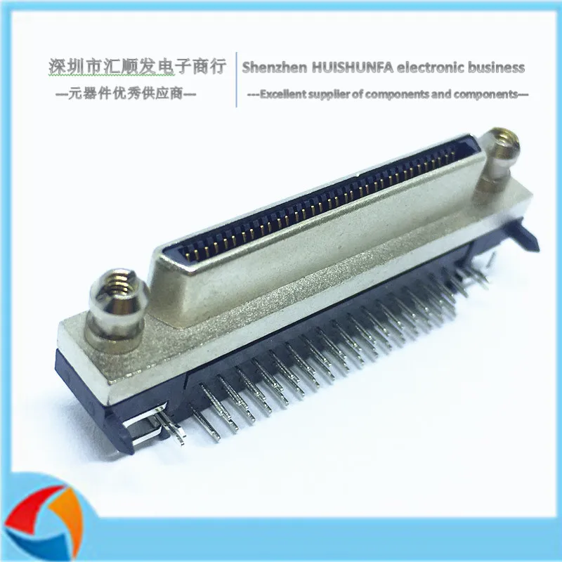 SCSI VHDCI 68P single-layer female head 90 degree plug-in VHDCI 68P female connector