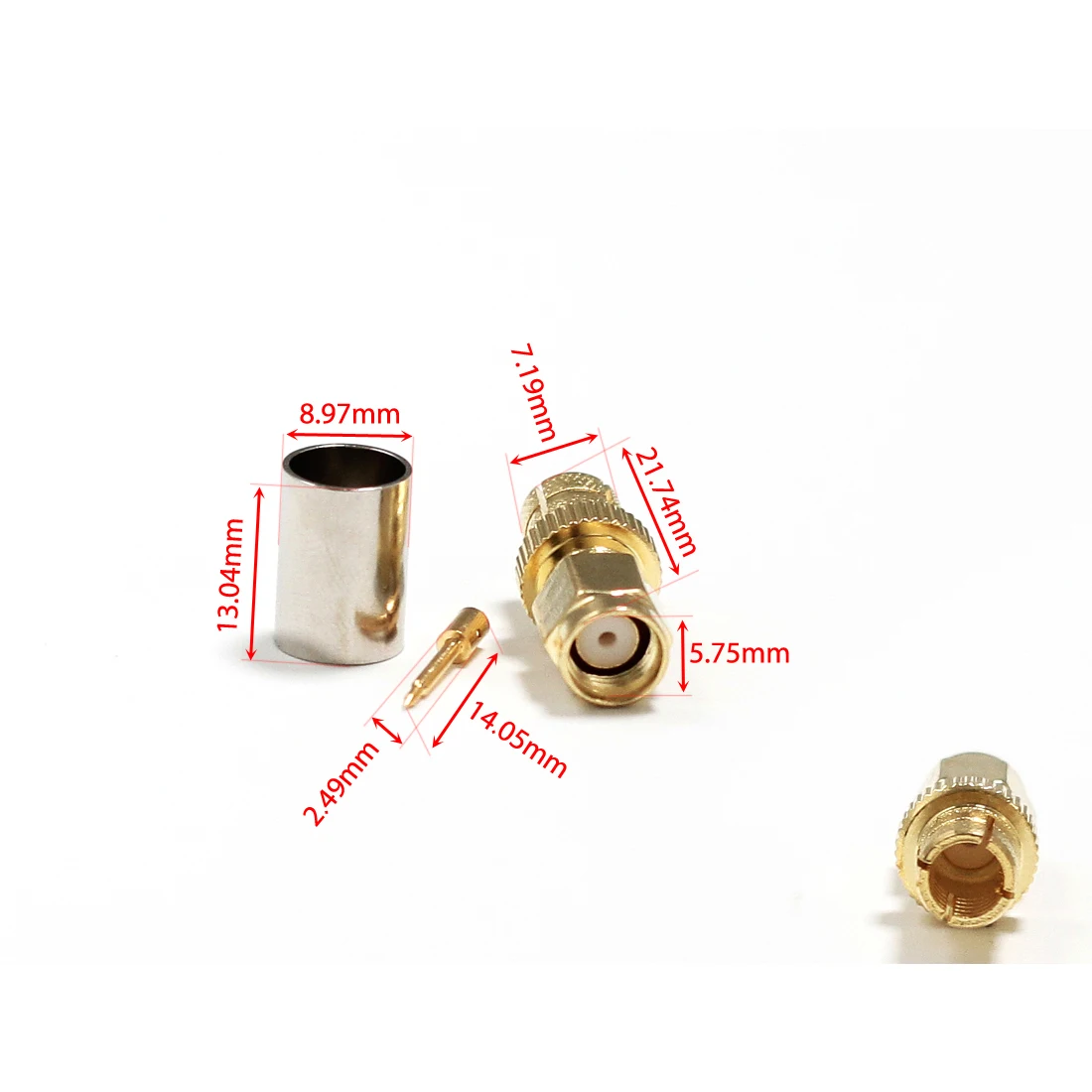 1pc  SMA  Male Plug RF coax Connector crimp For  LMR300 Straight Goldplated New  Wholesale