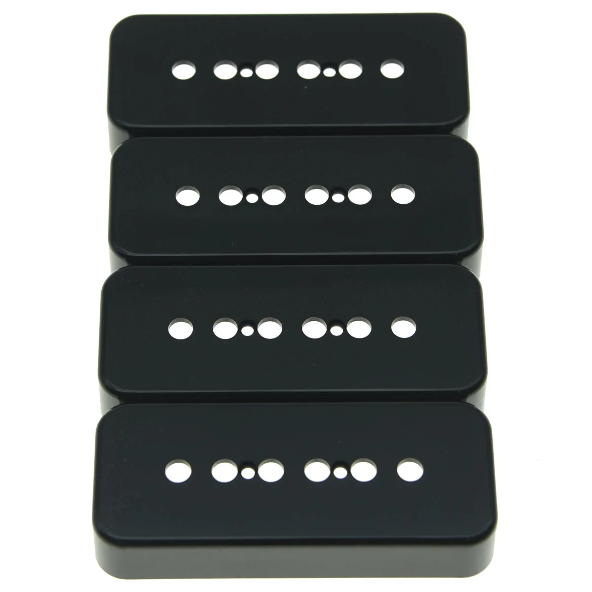 Dopro 4-Pack Cream/Black Plastic P90 Soapbar Guitar Pickup Covers Soap bar Pickup Cover with Pole Spacing 1-15/16\