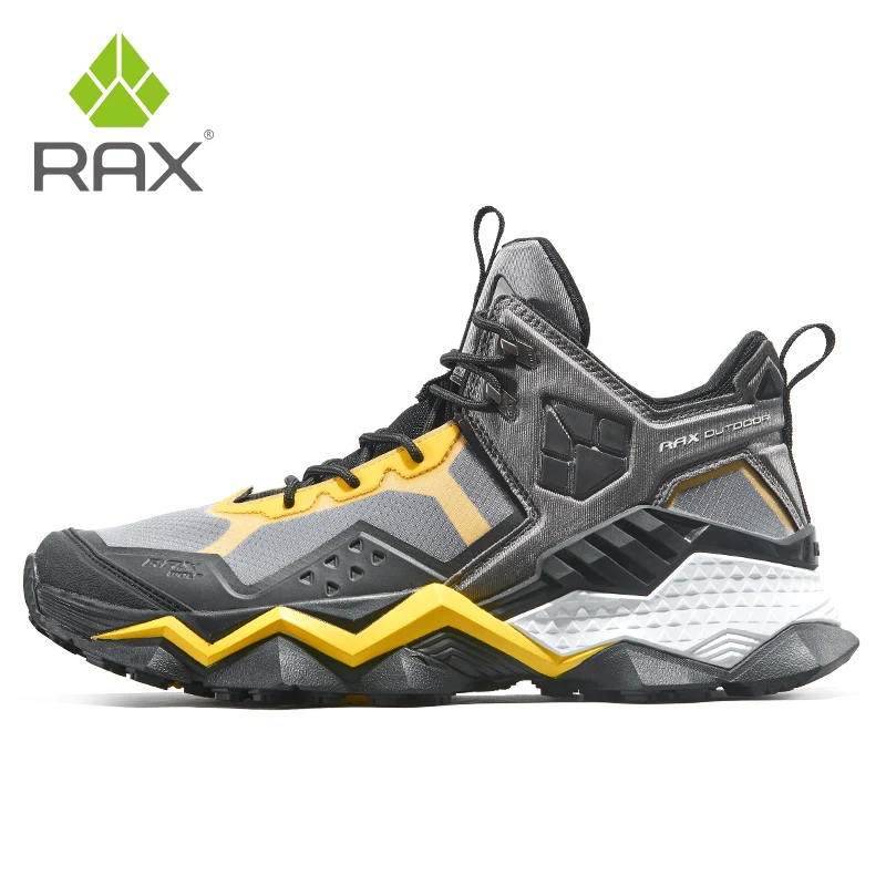 Rax Men Waterproof Hiking Shoes Breathable Hiking Boots Outdoor Trekking Boots Sports Sneakers Tactical Shoes
