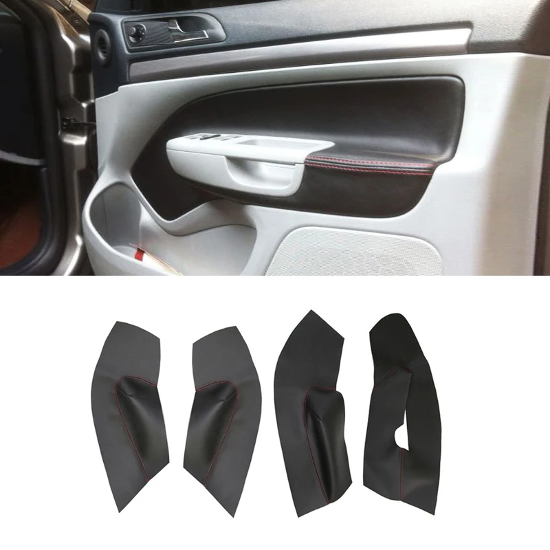 Right Hand Drive Leather Door Panels Cover For Skoda Octavia 2007 2008 2009 2010 2011 - 2014 Car Door Armrest Panel Cover Trim