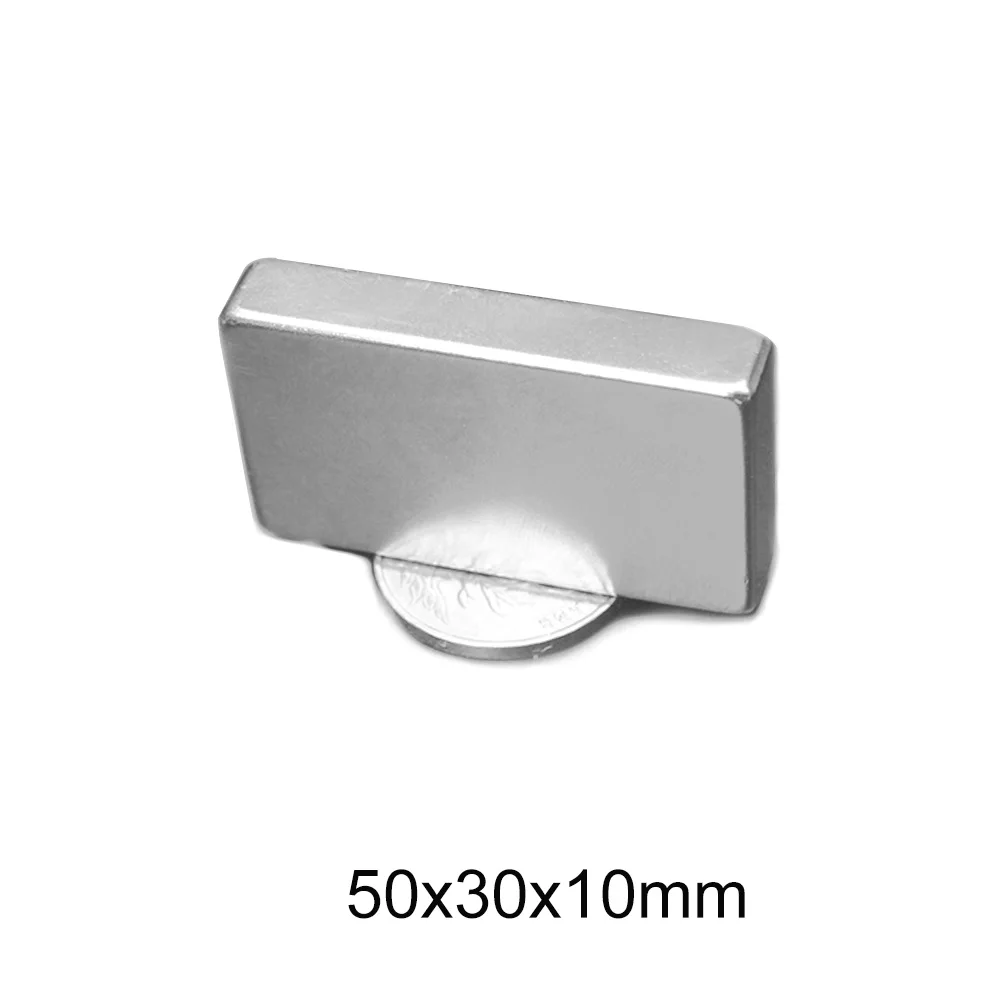 

50x30x10mm Big Quadrate Super Strong Powerful Magnets N35 Permanent NdFeB Magnet 50x30x10 Block Search Magnet 50*30*10