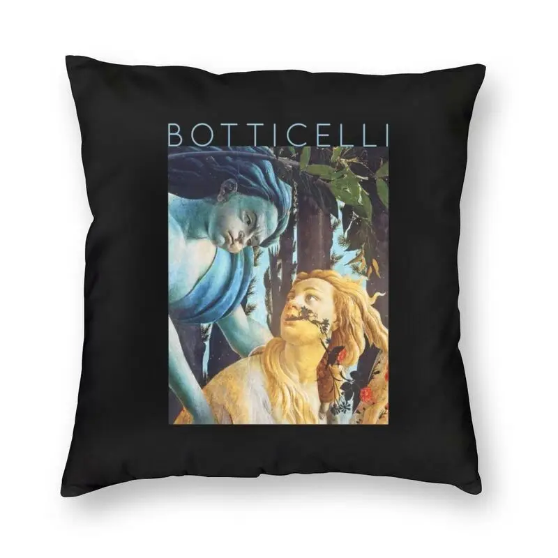 Sandro Botticelli Primavera Spring Cool Artist Cushion Cover For Sofa Italian Painter Artist Throw Pillow Case Home Decoration