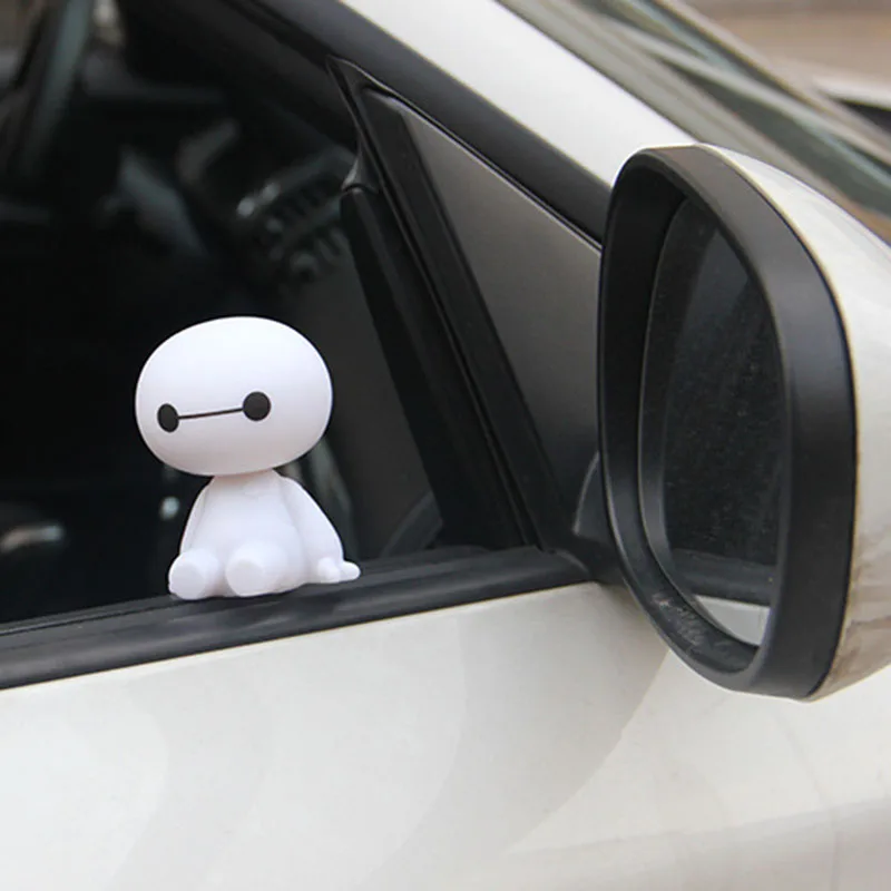 Disney Baymax Car Ornaments Shaking Head Doll Toy Cartoon Anime Figures Big Hero 6 Model Desktop Decoration Kids Toys Gifts