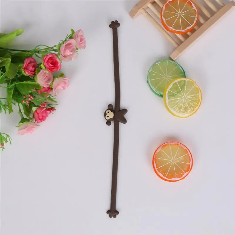 8 шт. Кабельный органайзер в форме милых животных прочный легкий мультяшный сотовый телефон Кабельный Шнур для управления гарнитура стяжки наушников