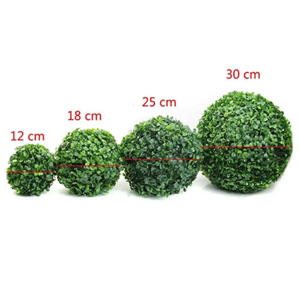 1 pz verde pianta artificiale palla topiaria plastica resistente allo strappo albero bosso festa di nozze giardino all'aperto decorazione della casa
