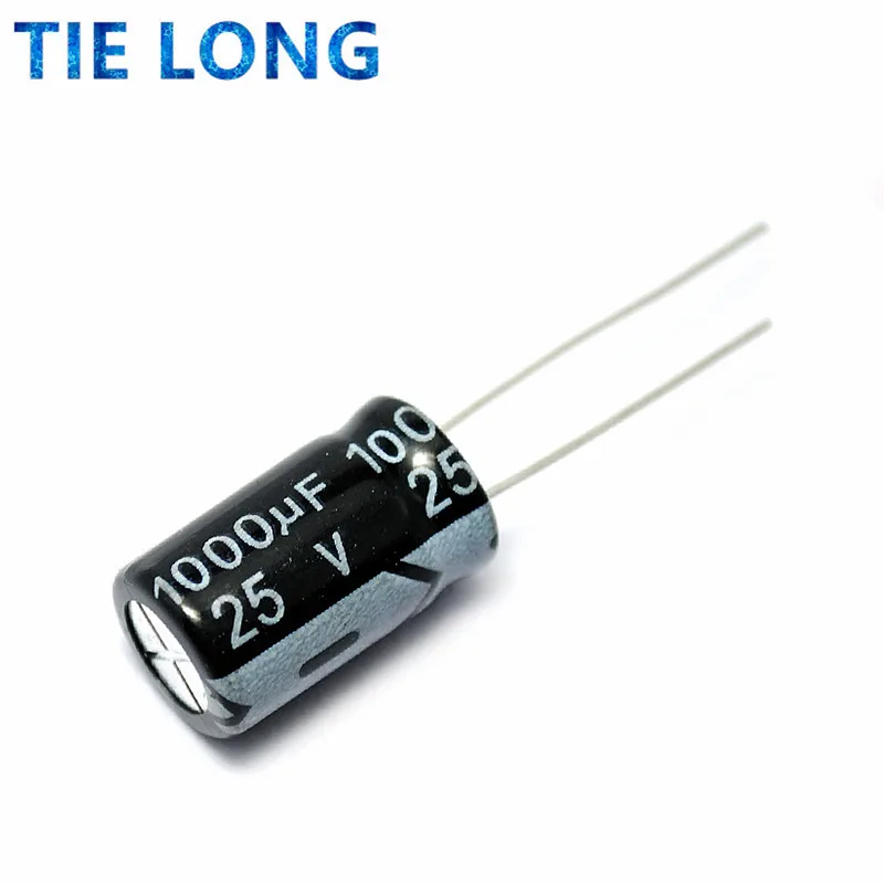 10PCS Aluminum electrolytic capacitor 1000 uf 25v size 10*17mm 25 V / 1000 UF Electrolytic Capacitor 1000UF 25V