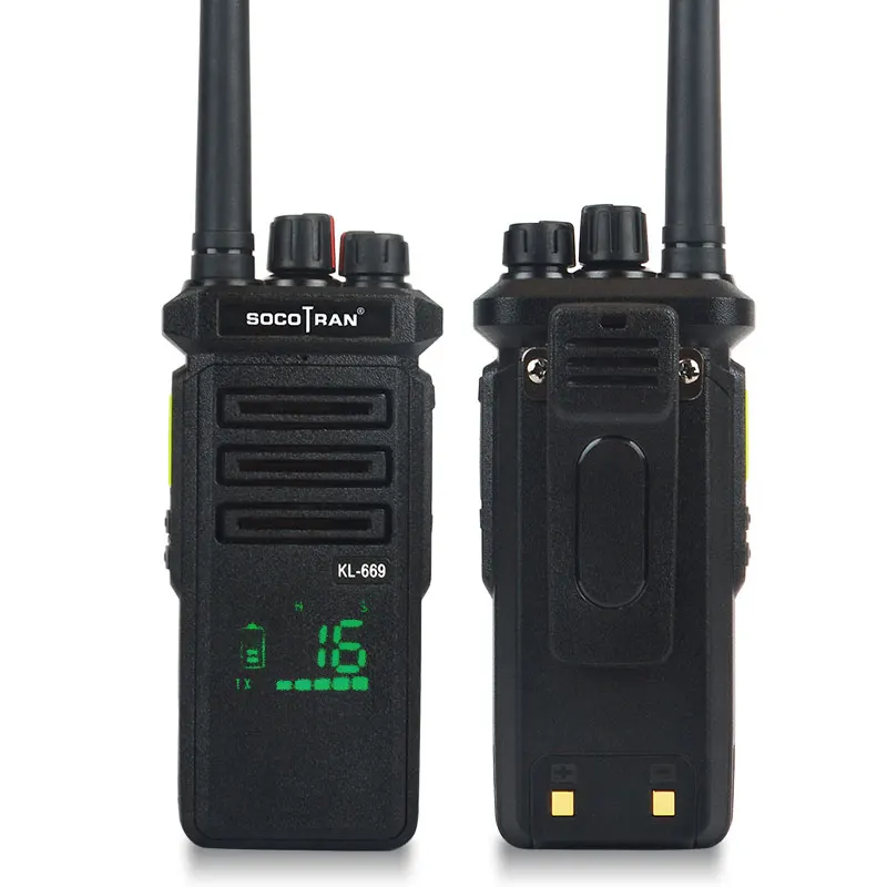 High Power 10W  Walkie Talkie LED Hidden Display Screen ham radio Portable UHF 400-480 MHz Long Range Two Way Radio KL-669