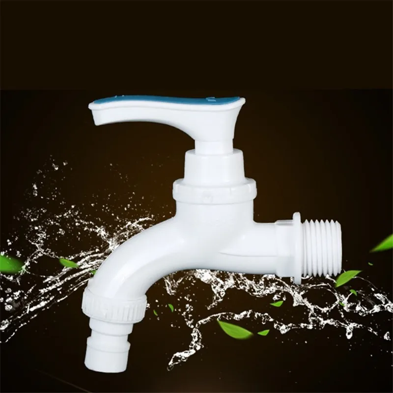 100Pcs Plastic Water Faucet Washing Machine Faucet Triangle Valve Thread Water Tank Angle Stop Valve Tap