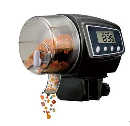 Digital LCD Automatic Aquarium Tank Fish Feeder Food Timer with Retail Package LCD Screen Adjustable Food Feeding