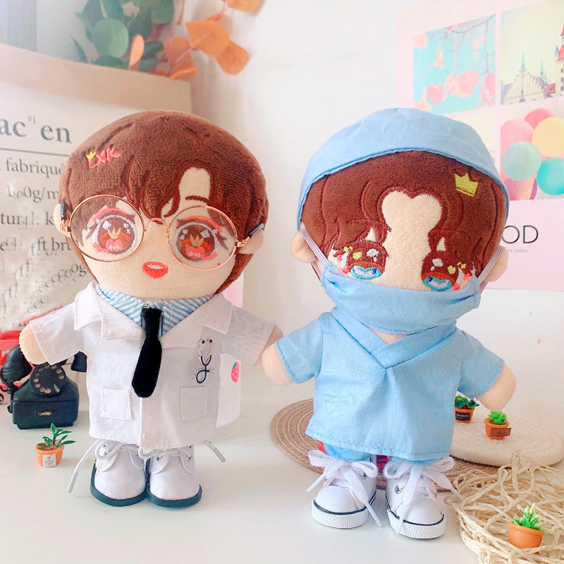 

Idol Plush Doll Clothes Suit Puppet Doctor Clothes Nurse Suit 20cm Baby Clothes Doll Toy Dress Up Costumes