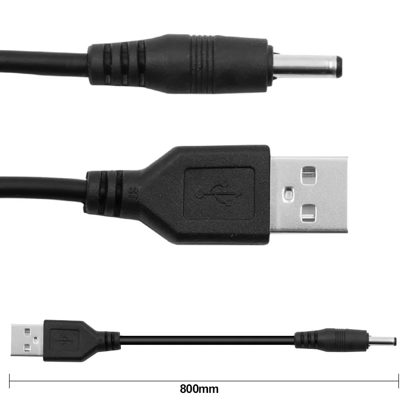 Cabo de carregamento usb para alto-falante pequeno, cabo de alimentação 3.5 de 5v com orifício redondo embutido