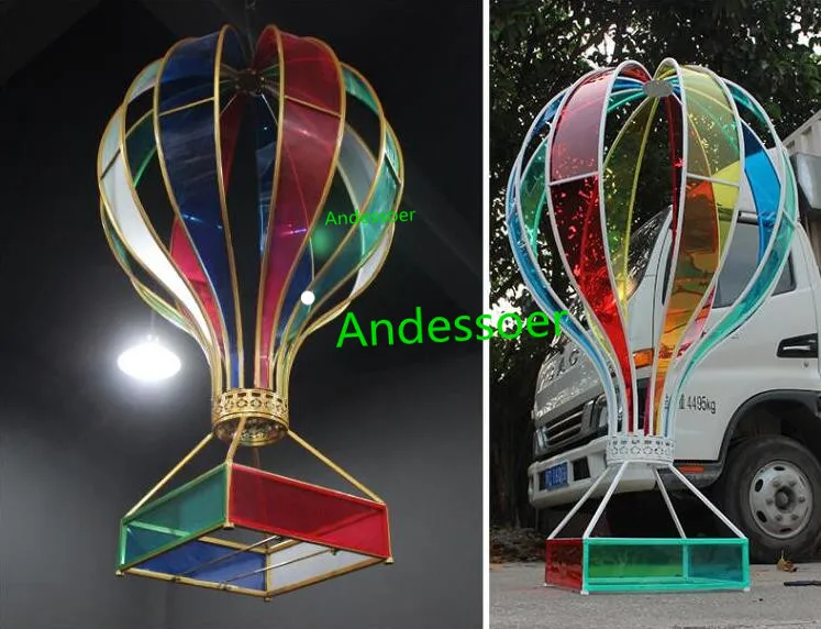 Wedding props hot air balloon decoration iron art landing large stage balloon mall party performance decoration