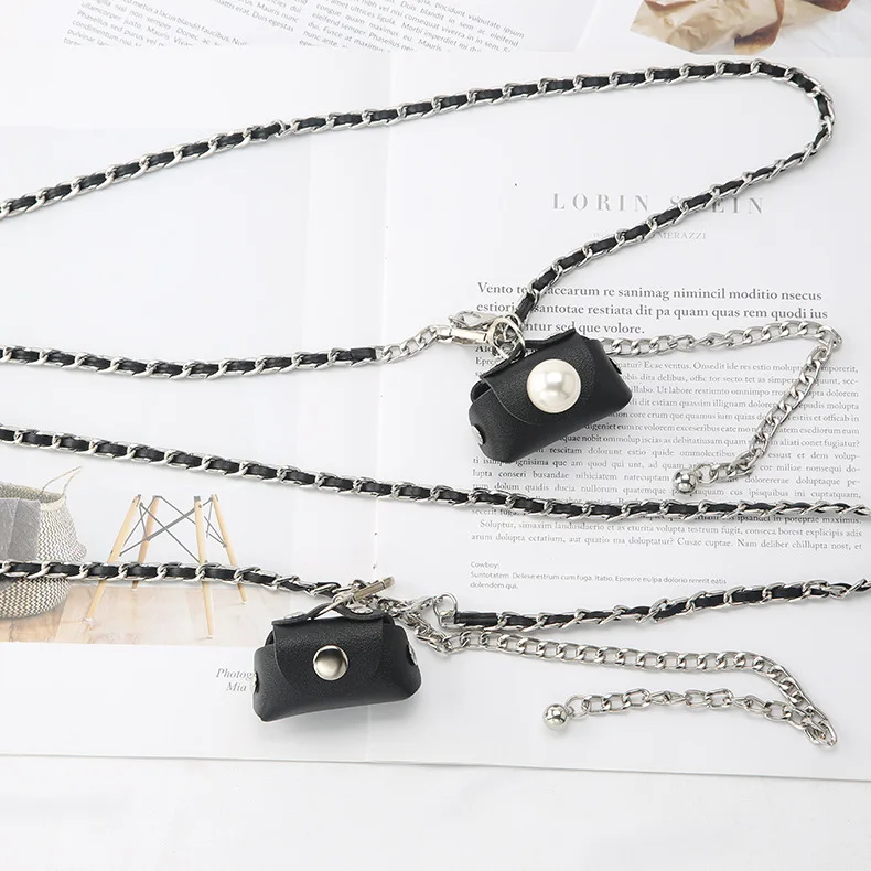 Metalen Taille Ketting Vrouwelijke Mode Pu Ketting Riem Met Rok Jurk Mini Tas Riemen Accessoires Riem Voor Vrouw Modieuze