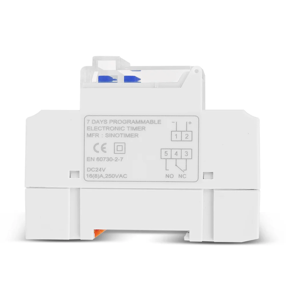 TM919A-3 DC 24V 16A Digital LCD Timer Time Relay Programmer for Pool Gate Sprinklers Control with 1NO/NC Replaceable Battery