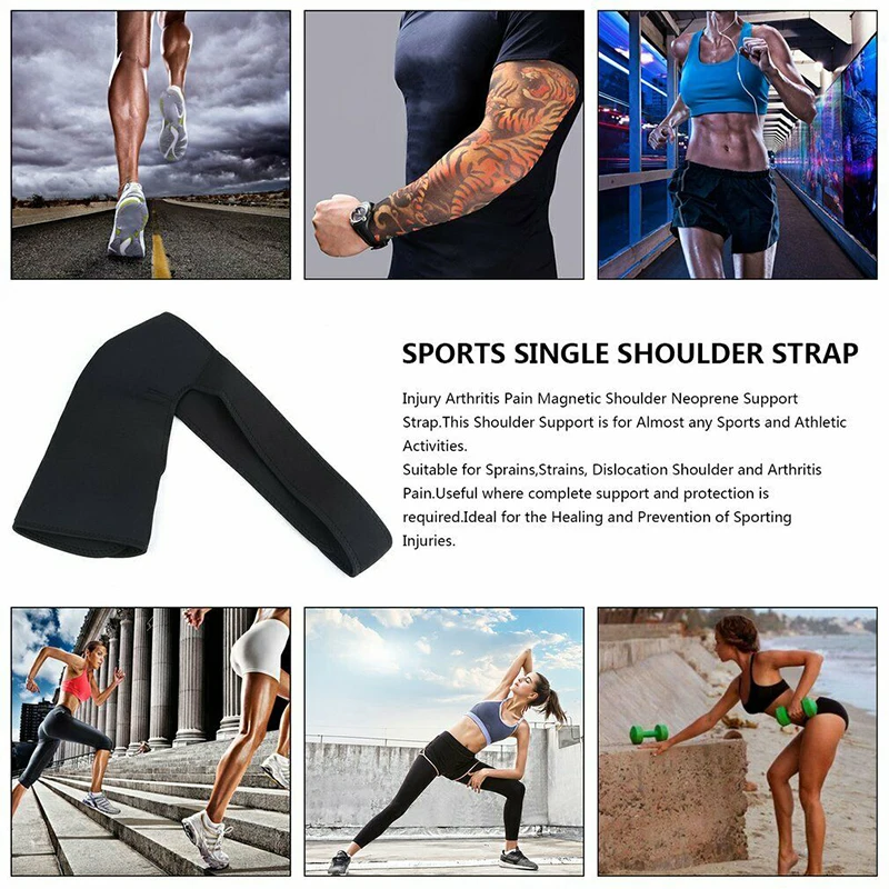 Shoulder Brace for Men and Women Adjustable Shoulder Strap Compression Sleeves for Arms Shoulder Injury Joint Pain Relief Girdle