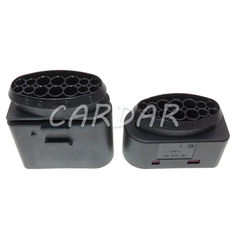 1 set 14 Pin 1J0973737 1J0973837 1.5mm 3.5mm Waterproof Auto Connector AC Assembly Lamp Light Socket For Audi BMW VW