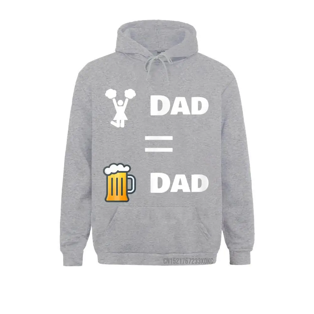 Mens Cheer Dad Equals Beer Dad Hoodie Fitted Young Sweatshirts 3D Printed Hoodies Long Sleeve Slim Fit Hoods Fall