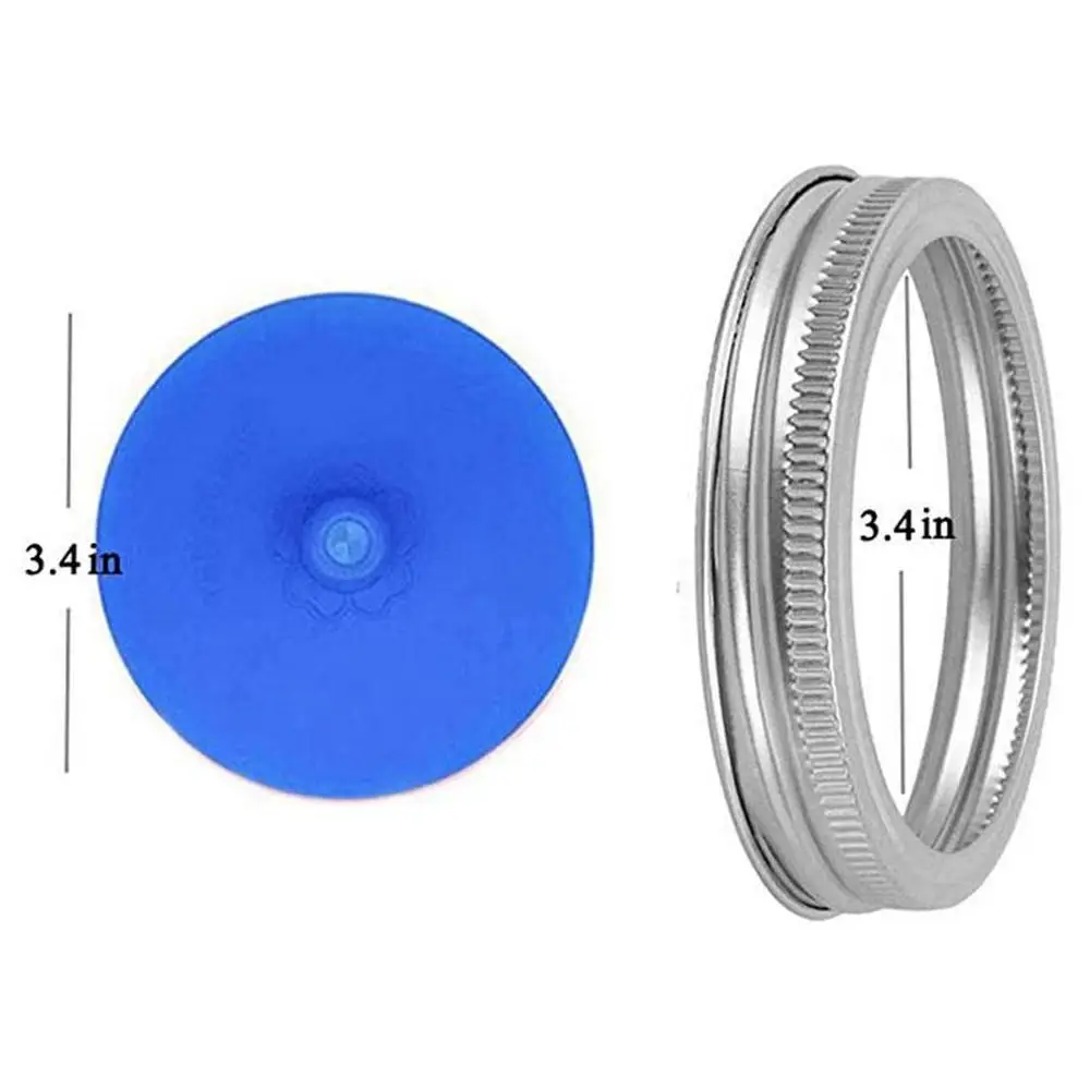 5Pcs Mason Jar Lids Silicone Lids with Sealed Ring Waterless Airlock Fermentation Lids for Sauerkraut Kimchi Pickles KitchenTool image 5