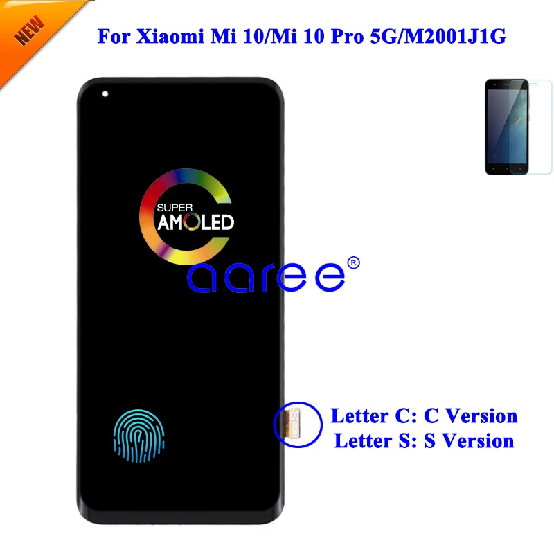 AMOLED LCD Display Original For Xiaomi Mi 10 LCD For Xiaomi Mi 10 Pro 5G LCD Display LCD Screen Touch Digitizer Assembly