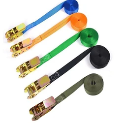 1pcs 3m X 2.5cm 800kg Car Luggage Cargo Polyster Tape Strap Bind Belt Auto Bundling Belt Ratchet Tie Down without Hook