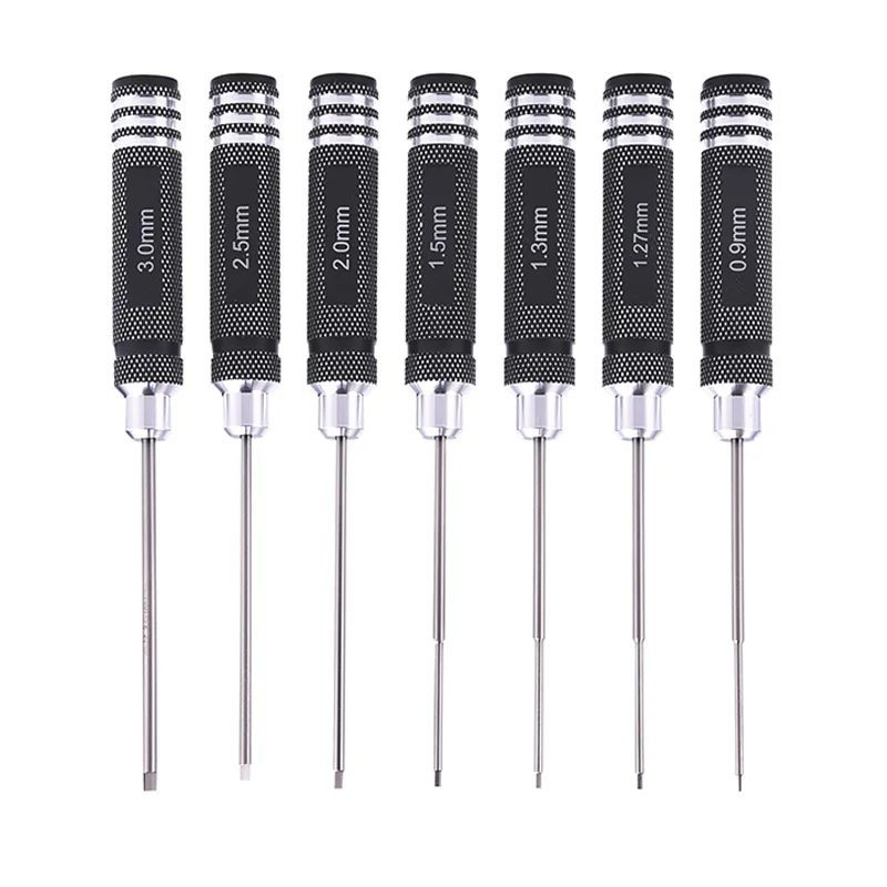 7pcs Titanium Plating Mini Precision Hex Screwdriver Tool Set  Allen Driver for RC Helicopter Drone Aircraft Model Repair Tools