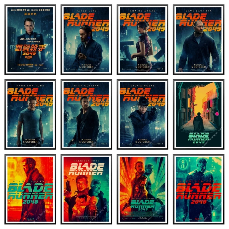 New Movie Blade Runner 2049 Retro Poster Prints High Quality Wall Stickers For Living Room Home Decoration wall sticker