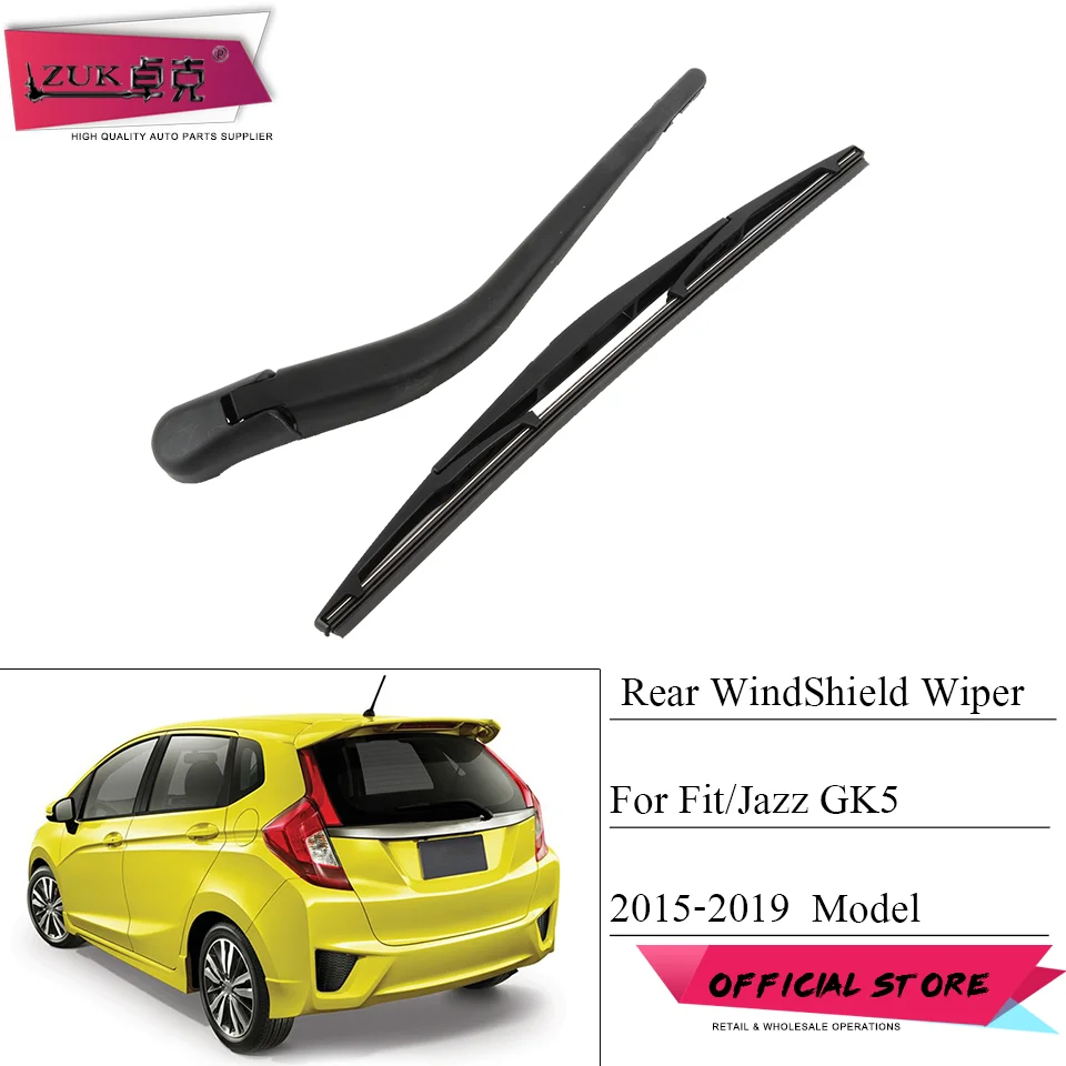 

ZUK Rear Windshield Wiper Arm & Blade(350MM) Set For HONDA FIT JAZZ 2015 2016 2017 2018 2019 GK5 OEM:76720-T5A-003 76730-T5A-003