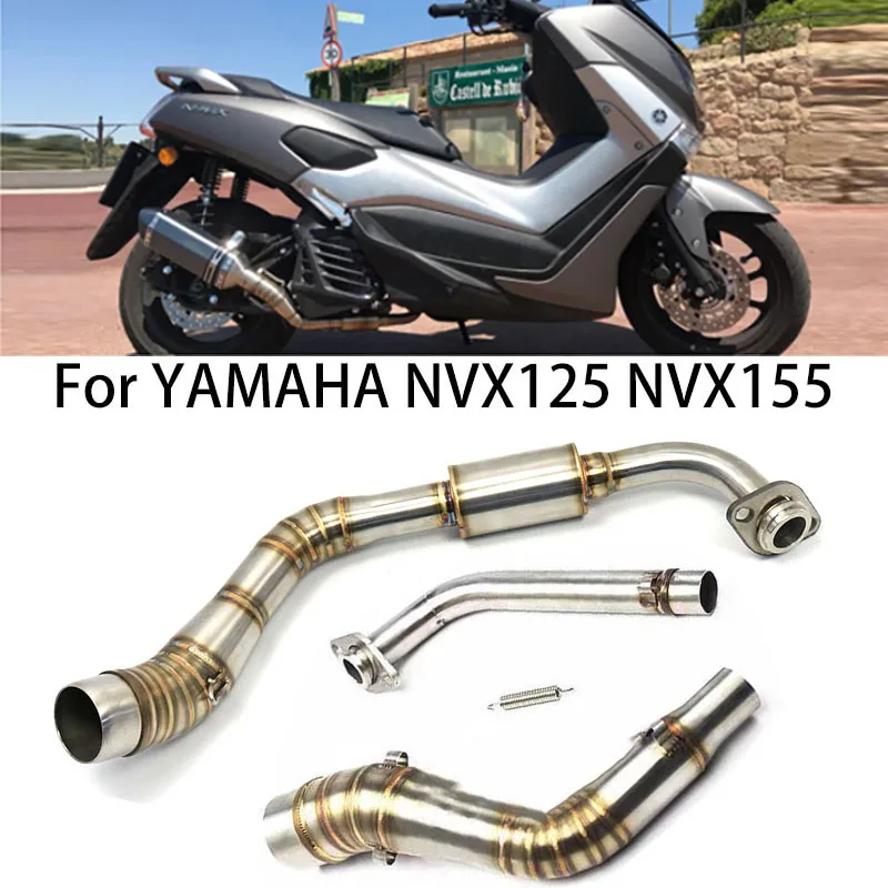 

For YAMAHA NVX 125 155 NVX125 NVX155 2016-2020 Motorcycle Exhaust Front Pipe Muffler Middle Link Connect Pipe Delet Catalyst