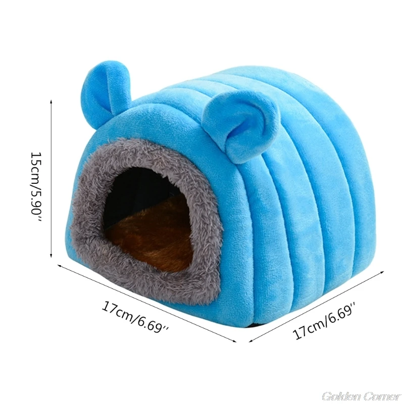 Hamster Tent Winter Warm Sugar Glider Cage Sleeping Bed House Cave for Guinea Pigs Small Animals Hedgehog Hideout D25 20