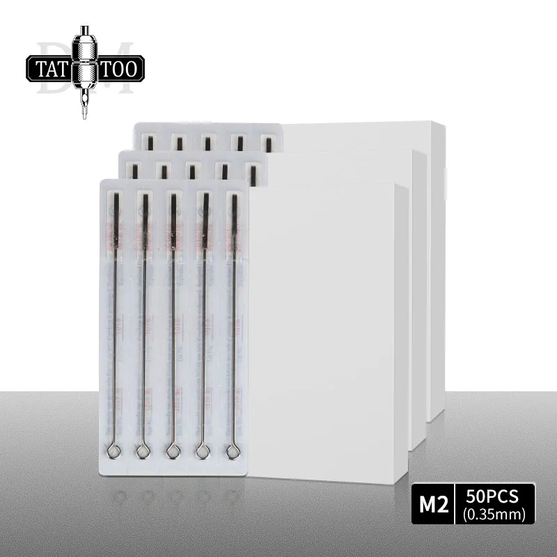 

50pcs 0.35MM Magmum Tattoo Needles 5M2 7M2 9M2 11M2 13M2 15M2 Disposable Stainless Steel Tattoo Needle for Coil Tattoo Machine